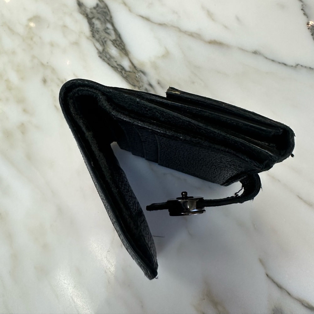 GUCCI - interlocking G Logo black and orange small wallet - Picture 13 of 15